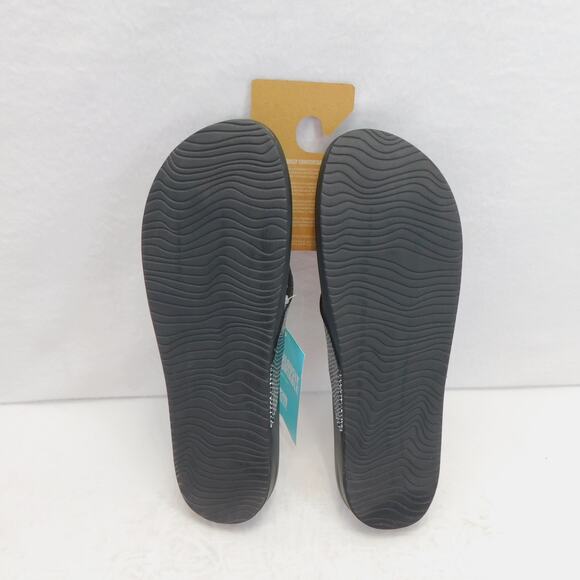 Reef Cushion Court Women's Snake Print Black Sassy Flip Flops Size 8 New - Picture 5 of 9